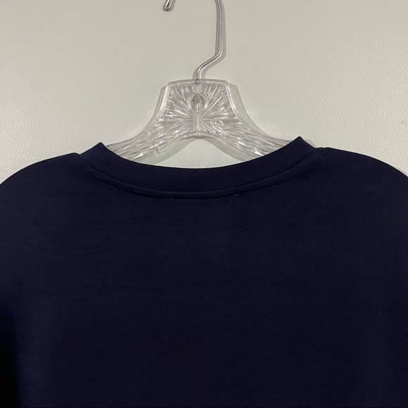 M Magaschoni Size XS dark blue cropped pullover - Picture 7 of 8